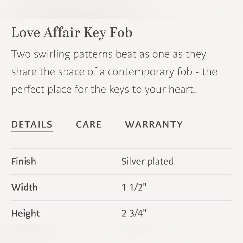 Brighton Love Affair Key Fob 🩶 - Picture 3 of 4